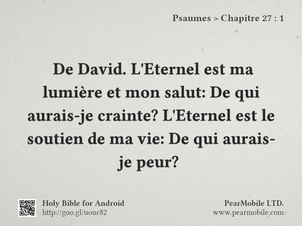 Psaumes, Chapitre 27:1